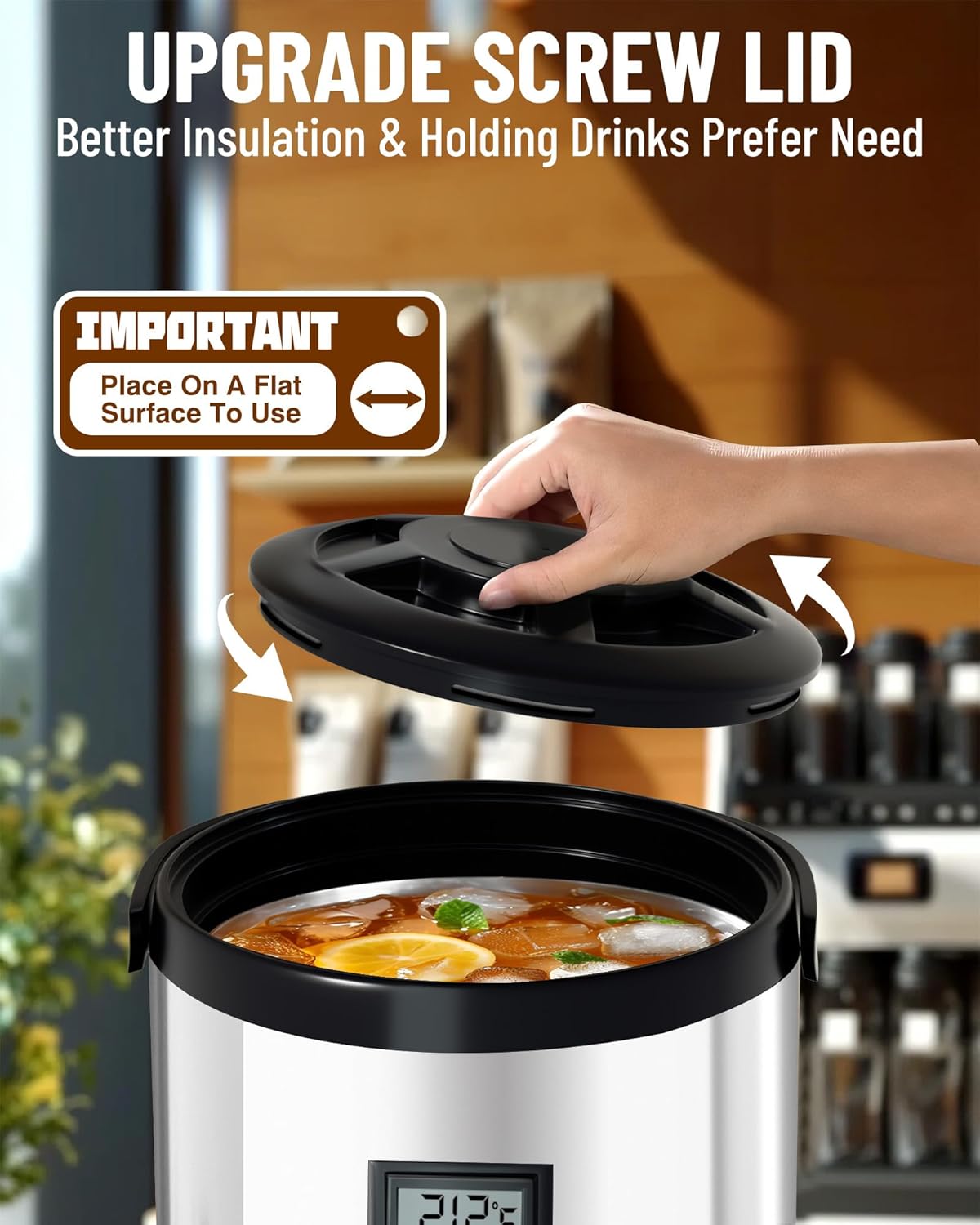 WantJoin 2 Pack Insulated Beverage Dispenser-75 Cup Hot&Cold water Urn for Catering-Stainless Steel Premium 12 L/3.2 Gallon Hot Drink Dispenser with Spigot for Coffee & Hot tea,Cold Milk,Water,Juice