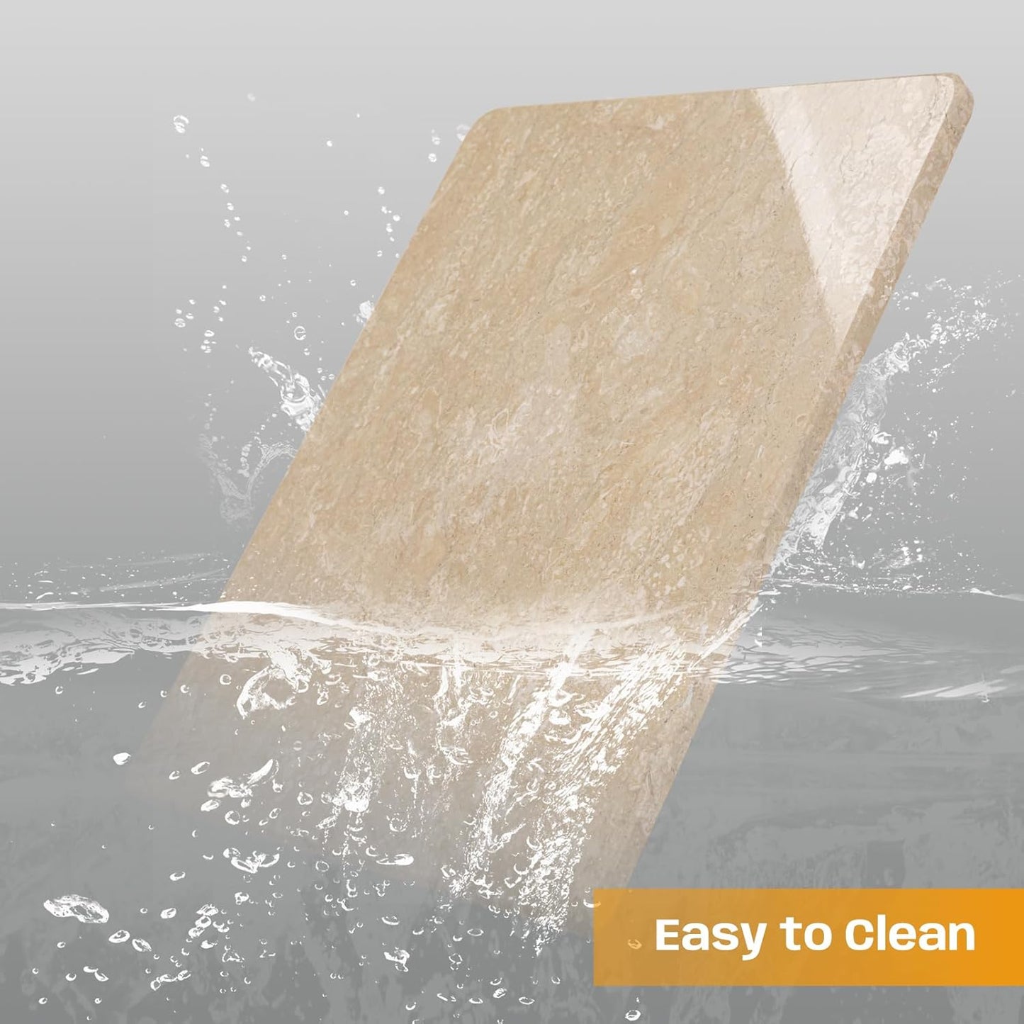 Marble Cutting Board For Kitchen, Large Marble Slab Pastry Board With Non-Slip Feet For Baking, Cheese, Charcuterie, Chocolate, 16x20 Inch, Pack Of 1 Piece