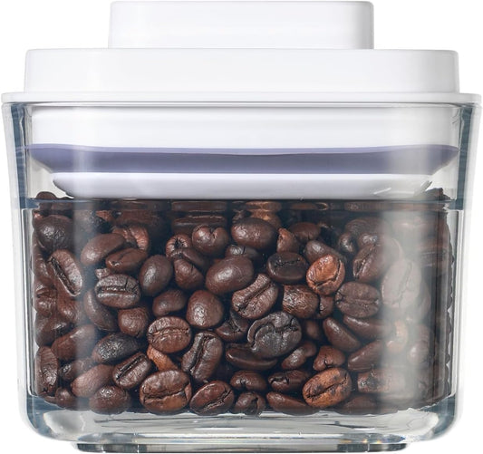 Food Airtight Containers storage with Lids One Button Open/POP UP/Kitchen Storage Organization for Coffee Tea Brown Sugar Cereals 350ml x 1