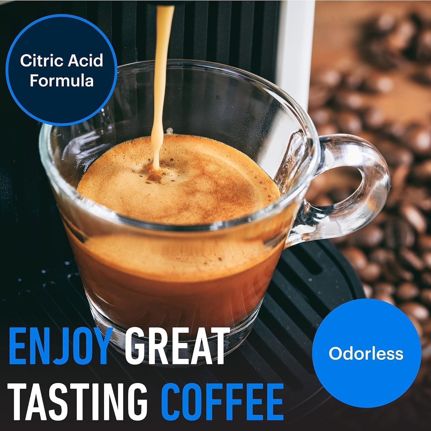 Essential Values Descaling Solution for Delonghi Keurig Breville Nespresso (4 Uses) - Coffee Machine Descaler Cleaner - Liquid To Descale Automatic Coffee Makers & Espresso Machines