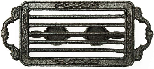 Sungmor Heavy Duty Cast Iron Teapot Dish Warmer Stable Holder for Tealight Stand | Tealight Warmer Decorative Stove for Villa Yard Balcony-Rectangle