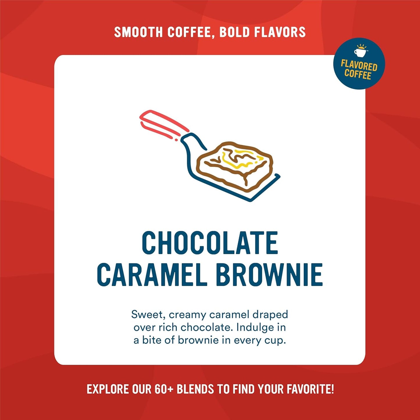 Cameron's Coffee Single Serve Pods, Flavored, Chocolate Caramel Brownie, 12 Count (Pack of 6)