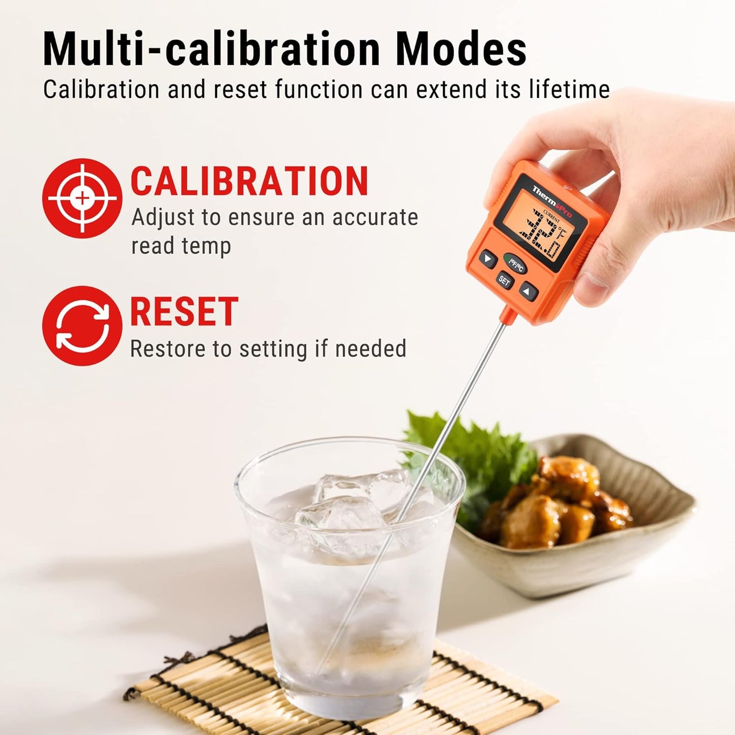 ThermoPro TP511 Digital Candy Thermometer with Pot Clip, Programmable Instant Read Food Meat Thermometer with 10'' Long Probe for Smoker Baking Grilling Candle Liquid Oil Deep Fry Thermometer