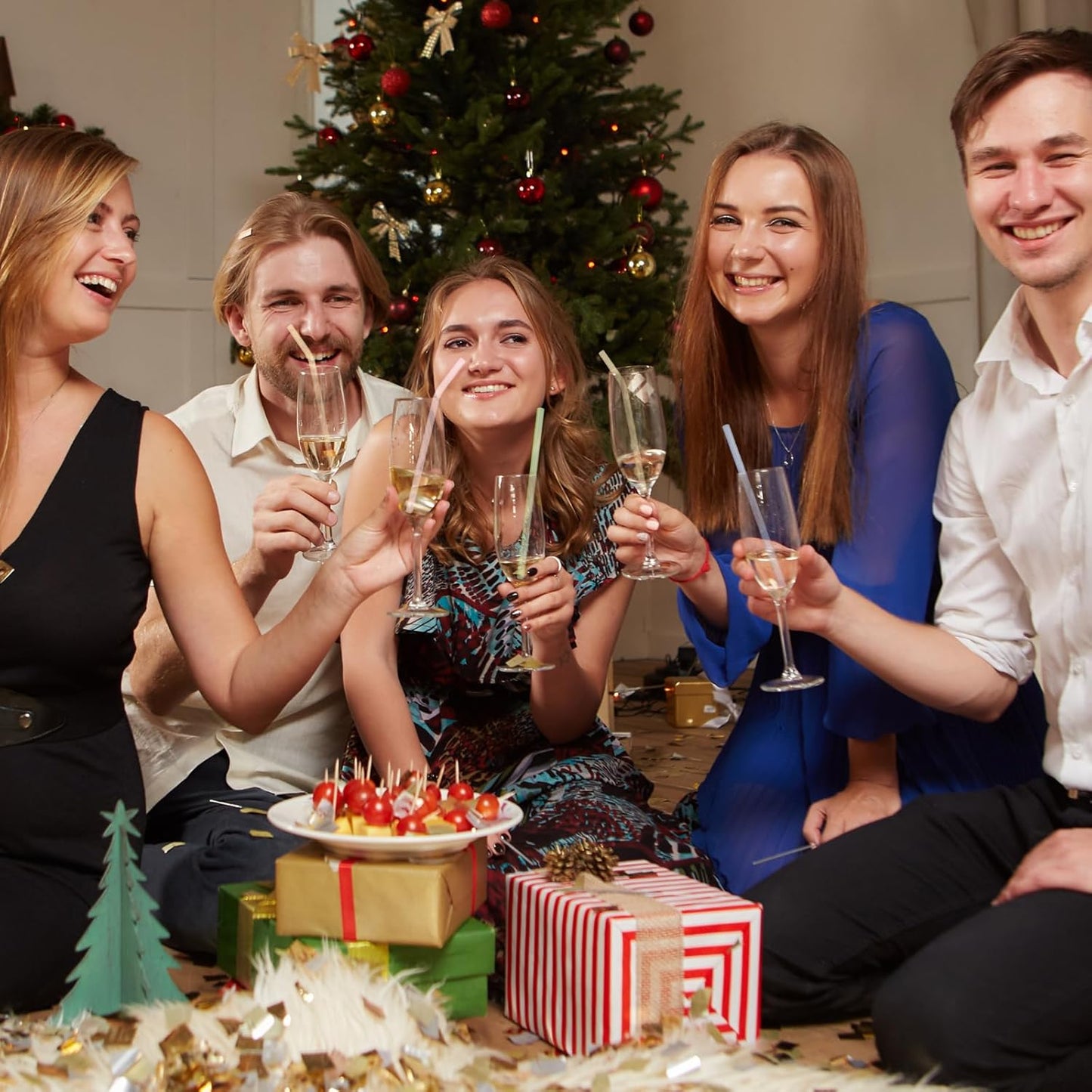 Reusable Glass Straws Shatter Resistant 8” x 8mm, 10 Pcs Colorful Glass Drinking Straws with 2Pcs Cleaning Brush, Including 5 Straight and 5 Bent Reusable Straws for Beverage, Milk, Juice, Coffee