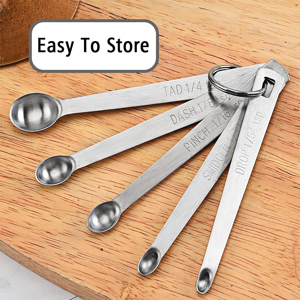 2PCS 1/6 Teaspoon(1/6tsp, 0.83ml) Single Tiny Measuring Spoon, Small Individual Stainless Steel Measure Spoons Only