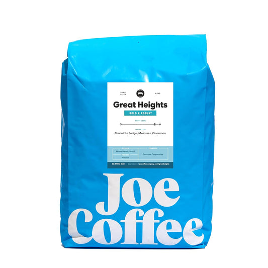 Joe Coffee Company - Great Heights Whole Bean Specialty Coffee, 5 lb Bag | NYC Roaster, Rainforest Alliance Certified, Kosher, Climate-Friendly