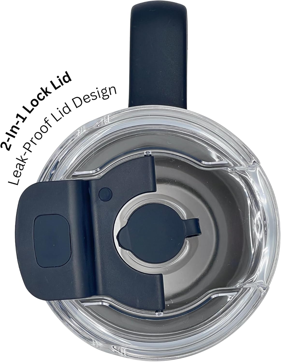 40 oz Insulated Tumbler with Handle, Stainless Steel, Leakproof Lid and Straw, Cup Holder Friendly (Black)