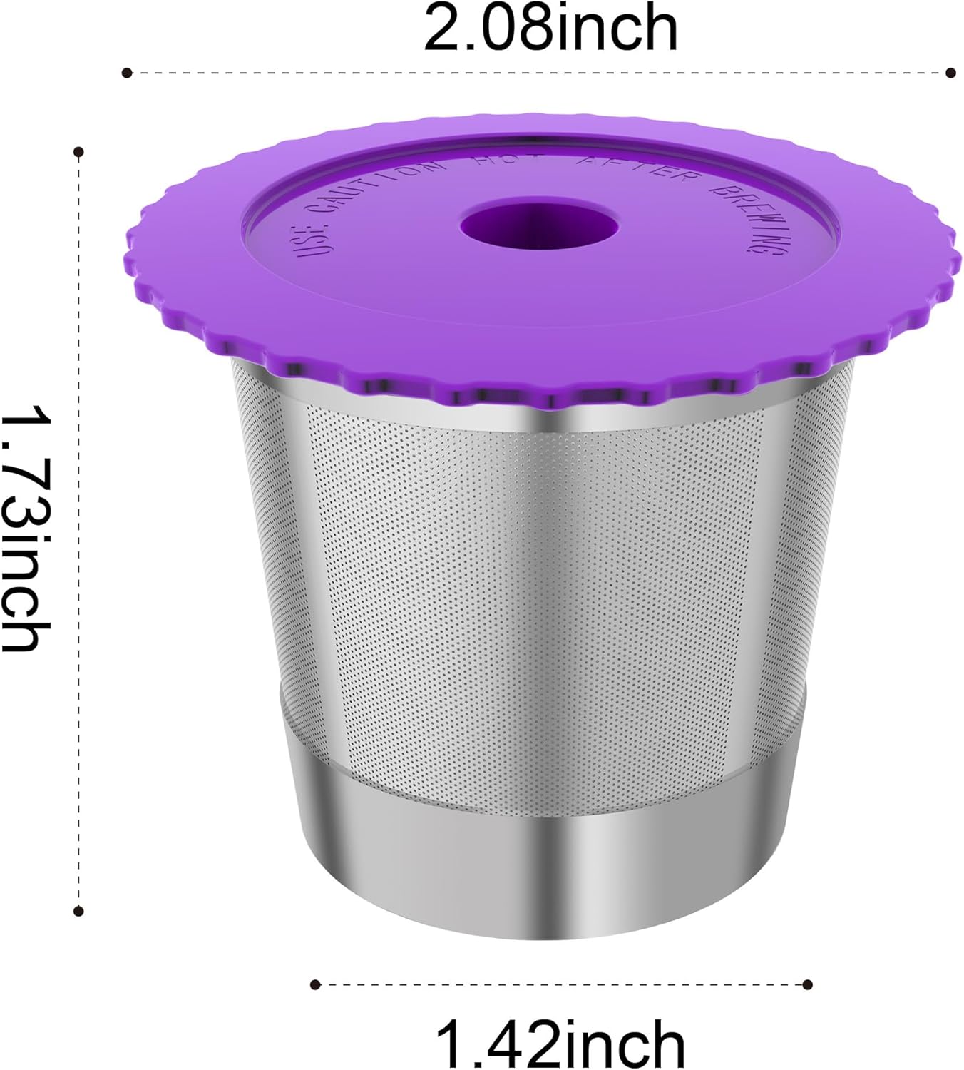 2 Pack Stianless Steel Reusable K Cups with 20 Count paper Filters, Refillable Universal Coffee Pods steel k Cups Compatible with Keurig 2.0 and 1.0 Coffee Makers(2 pack)