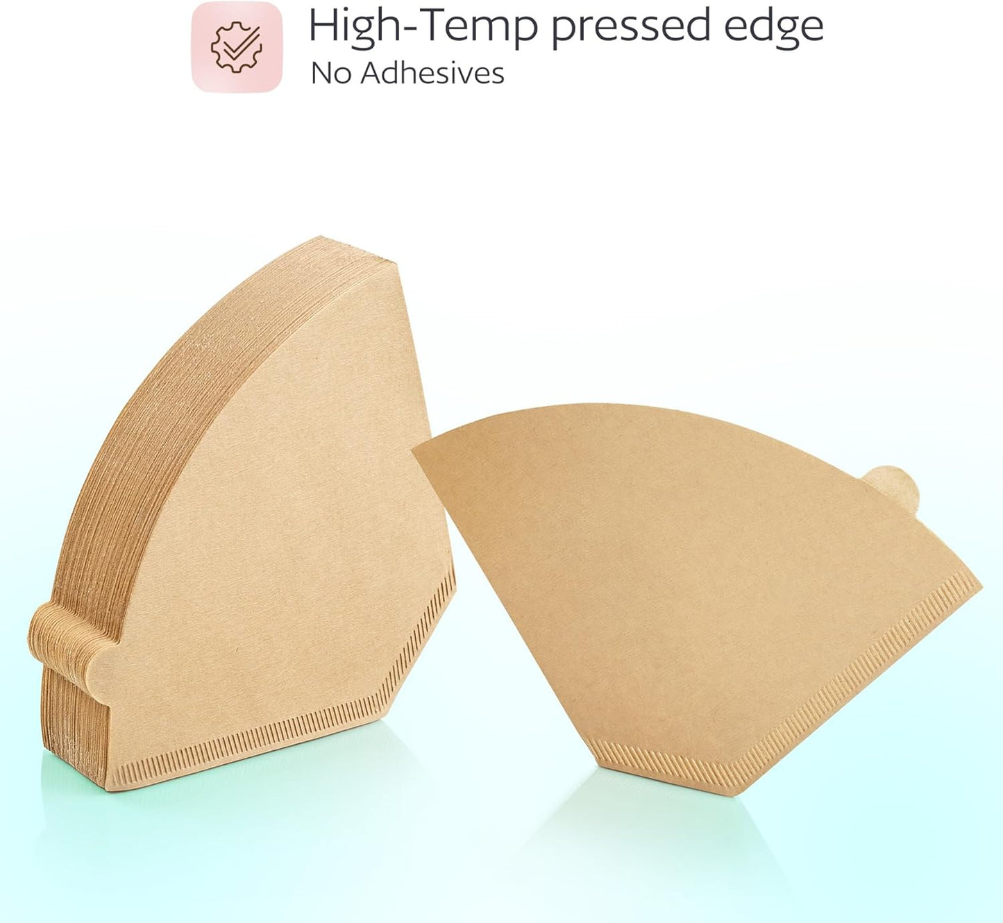 100 Pcs #4 Unbleached Paper Coffee Filters for Cuisinart, Ninja, BLACK+DECKER & other 8-12 Cup Coffee Makers - Perfect for Pour Over and Drip Coffee