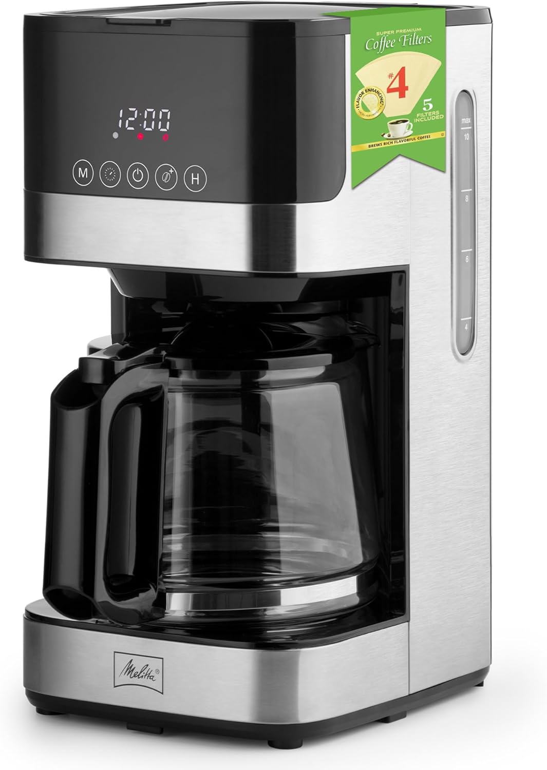 Melitta Aroma Series Programmable Drip Coffee Makers Parent (Aroma Tocco Glass Black 10 Cups)