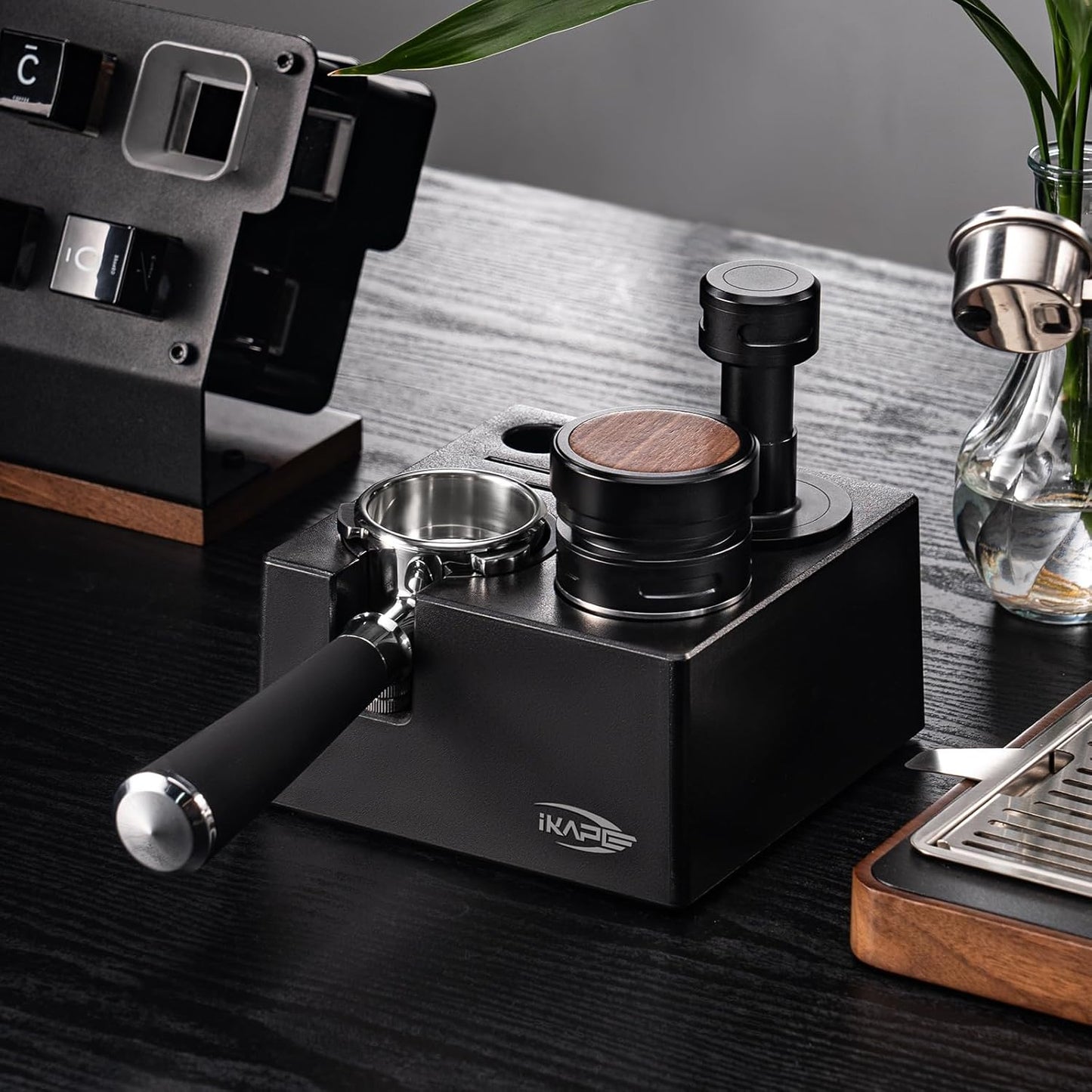 IKAPE Espresso 51mm Portafilter, 3 Ears Coffee Portafilter with Silicone Handle, Compatible with 51mm Delonghi EC0680, EC0685, SMEG & EUPA Coffee Machines