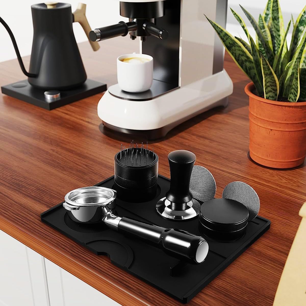 Coffee Tamper Mat Silicone Corner Tamping Mat (Pro)