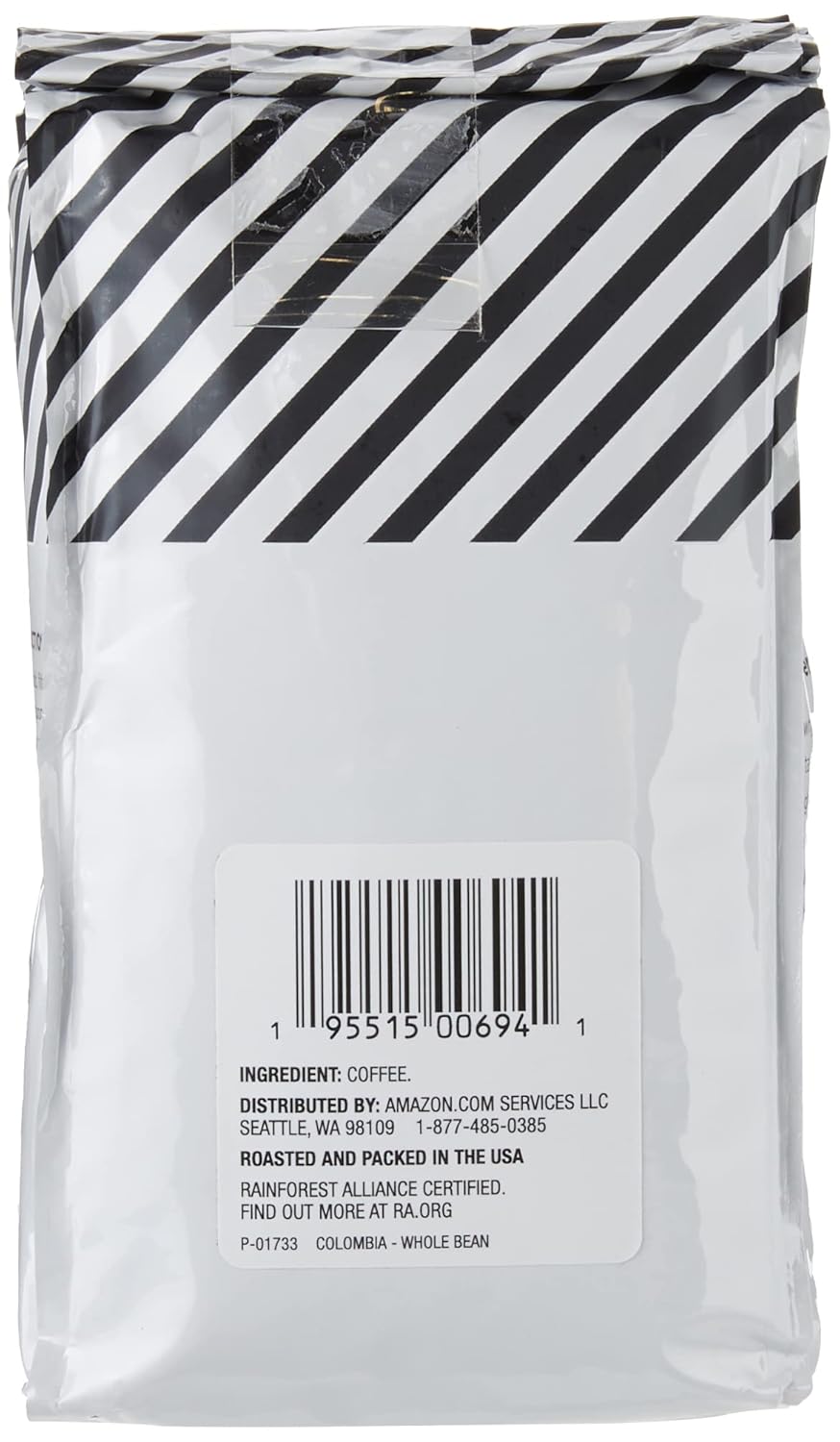 Amazon Fresh Colombia Whole Bean Coffee, Medium Roast, 12 Ounce (Pack of 3)