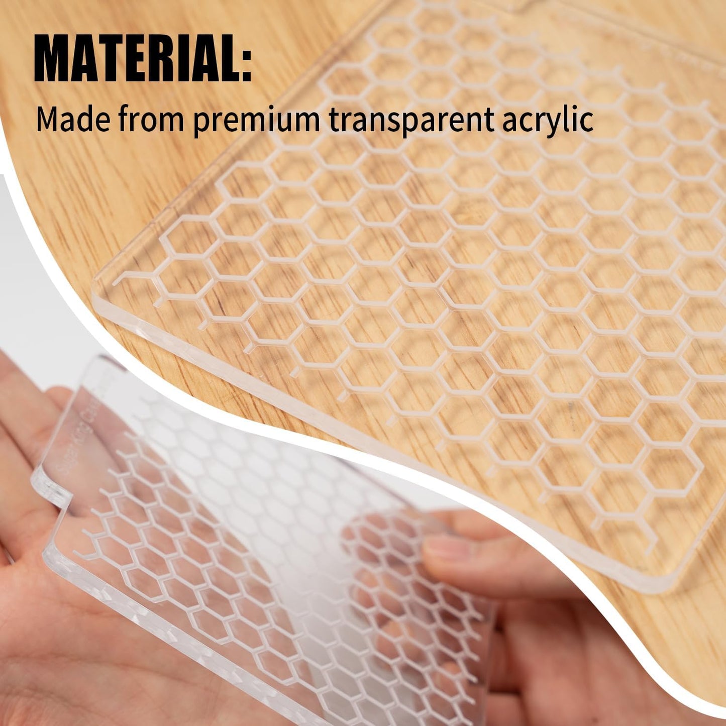 KALAIEN 3 Pack Cookie Embosser Set, Fondant Impression Mats Acrylic Embosser for Fondant Stamps, Texture Sheets for Polymer Clay, Chocolate, Cupcake Topper, Fondant Molds-Style 3