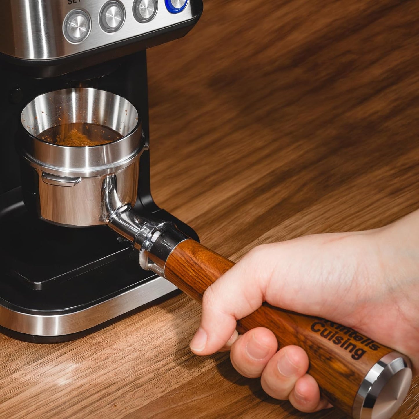 58mm Espresso Dosing Funnel & Puck Screen Kit, 304 Stainless Steel Portafilter Funnel with Filter Screen Set, Espresso Machine Accessories Compatible with 58mm Portafilter