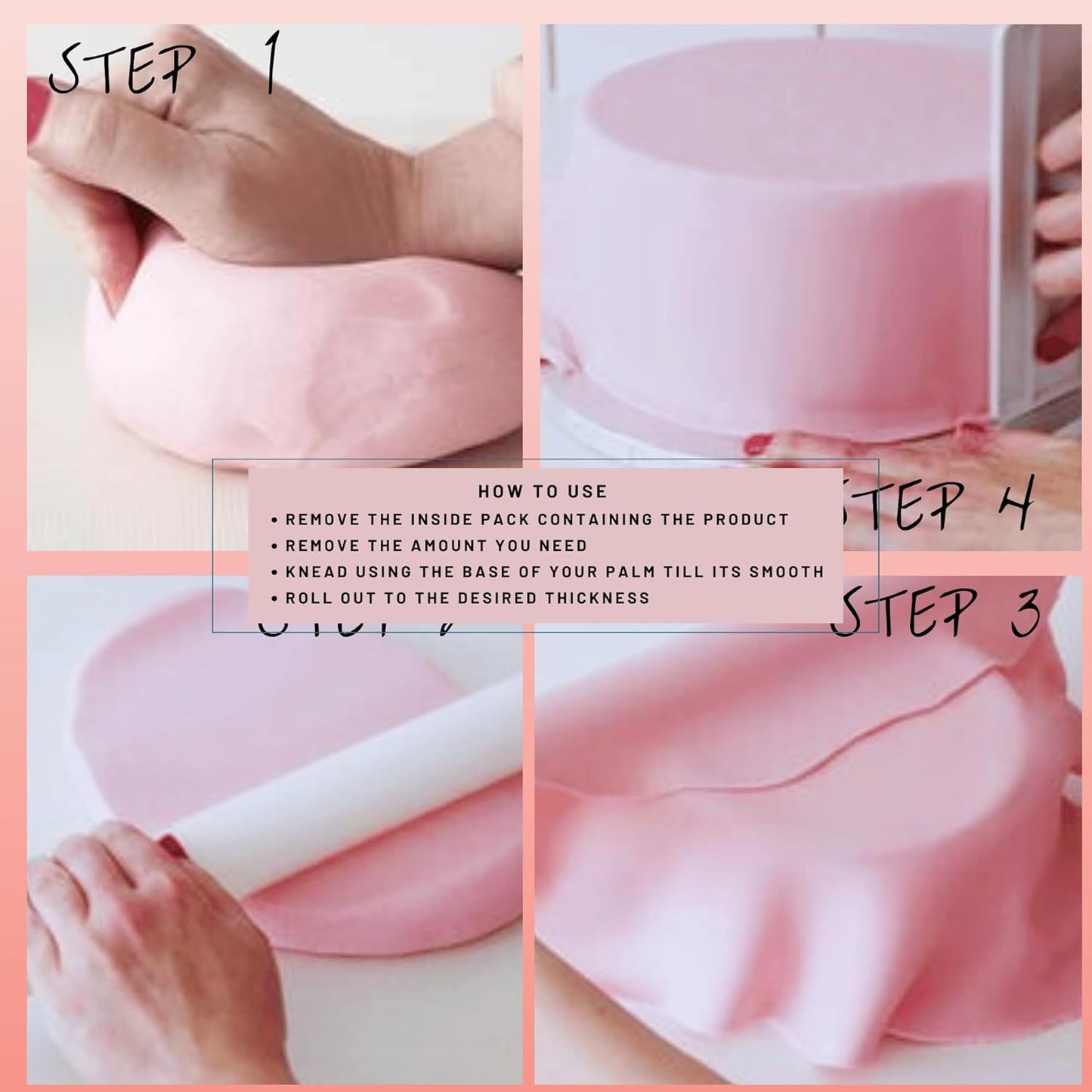 Confect Blush Pink Fondant | Edible Cake Fonadant | Chefs Choice Blush Pink Fondant for Cake Decorating | Vegan, Gluten-Free, Nut-Free, Palm Oil-Free – 8.8 Oz