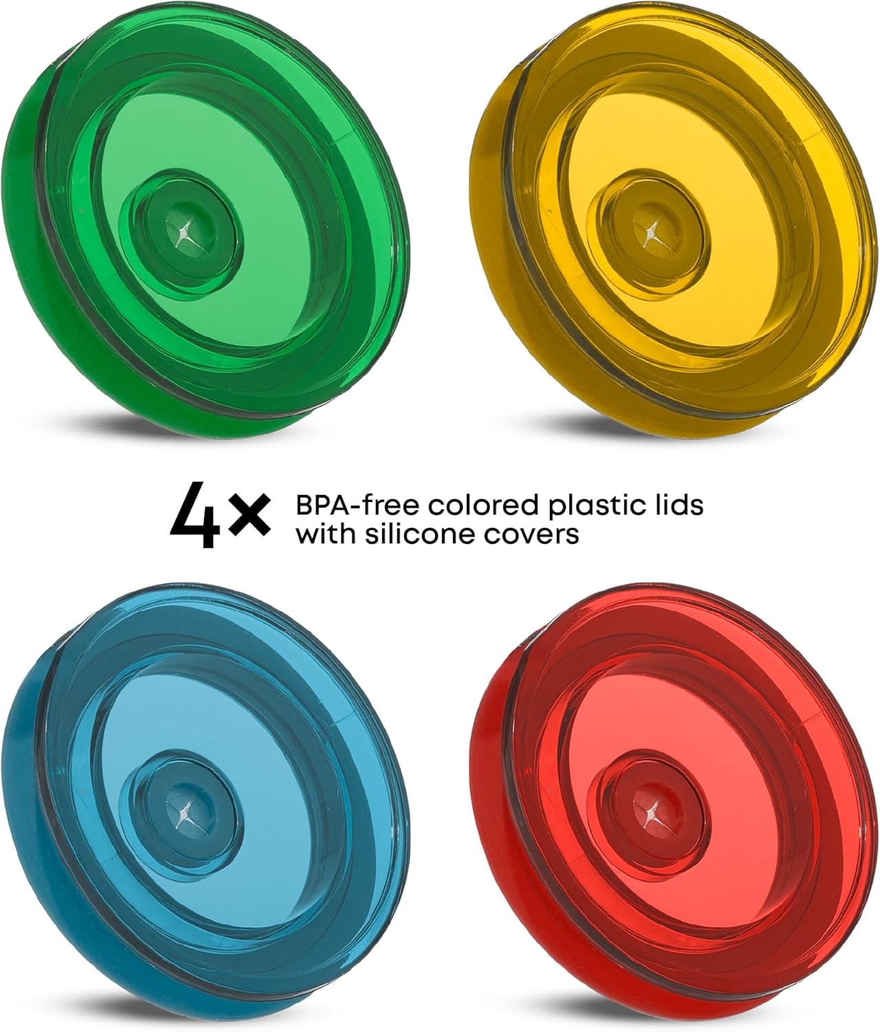 JoyJolt Harry Potter House Crests Glass Tumblers with Lids and Straws, 16oz Glass Cups with Lids and Straws, Can Shaped Drinking Glasses Set of 4, Hogwarts Cup, Harry Potter Merchandise