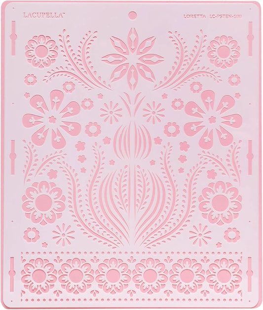 Cake Stencil for Buttercream Cake, Royal Icing, Ganache, Painting, Art and Crafts (Loretta)