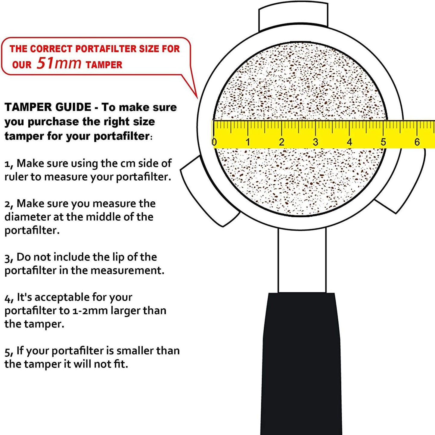 Diguo Elegance Wooden Coffee Tamper for 51mm Portafilter. Stainless Steel Flat with Height Adjustable Wooden Handle