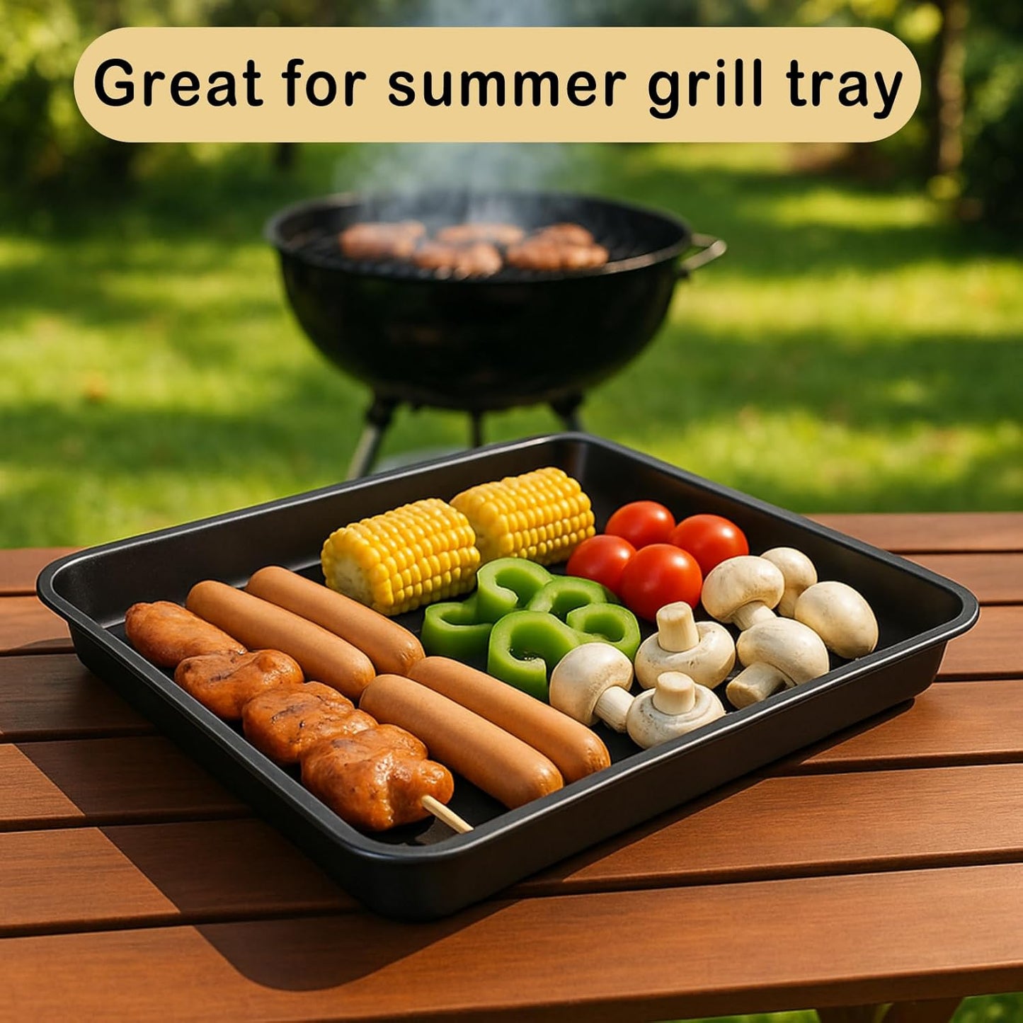 9x11 Inch Cookie Sheet, Baking Tray for Toaster Oven, Non Stick Baking Sheet Pan for Biscuits, Vegetables, Easy to Clean, Non-Warp Heavy Duty Pans, Black, 2-Pack