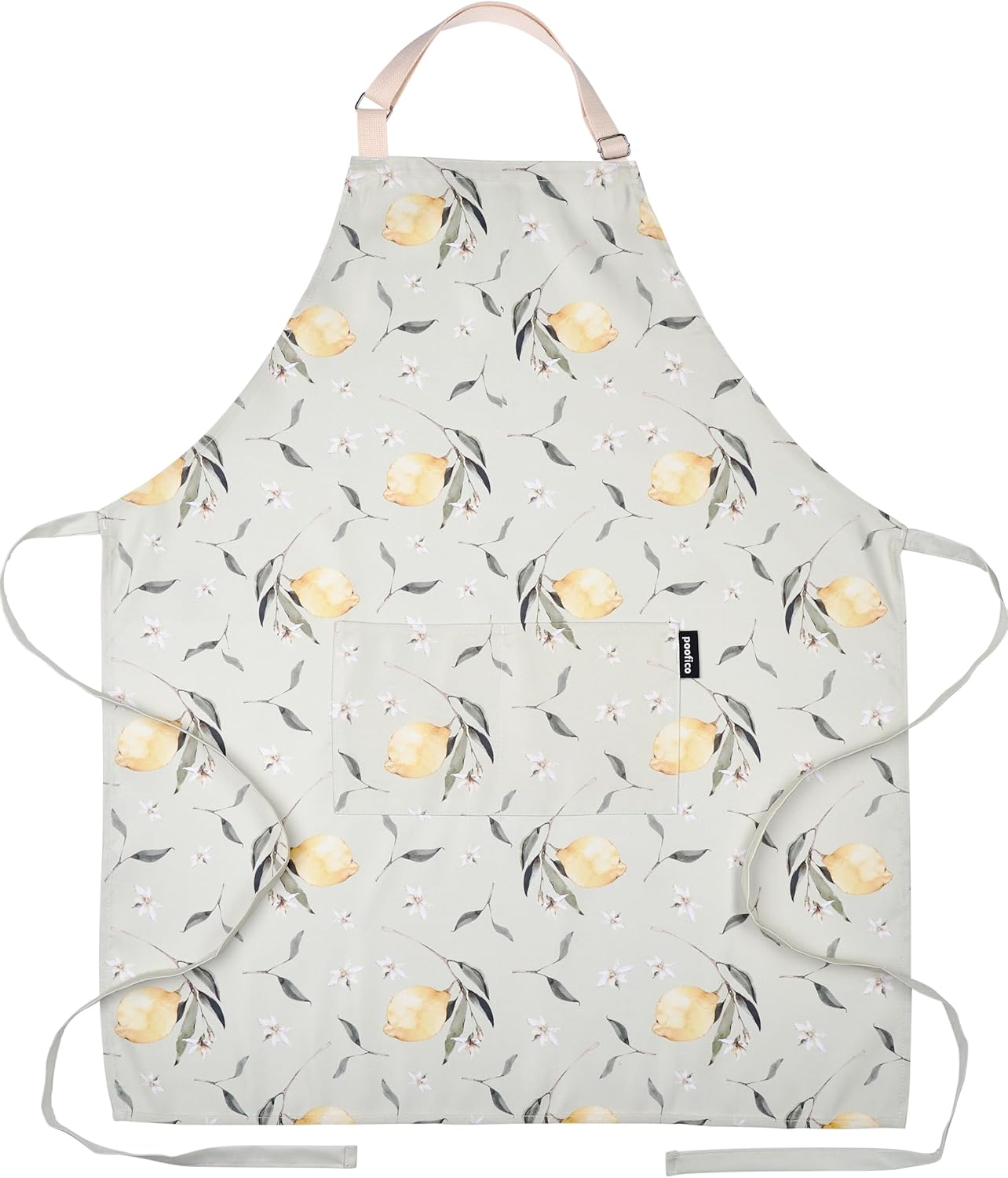 Premium Adjustable Cooking Aprons for Women with Pockets| Poly-Cotton Waterproof Kitchen Apron| Cute Floral Design, Long Ties
