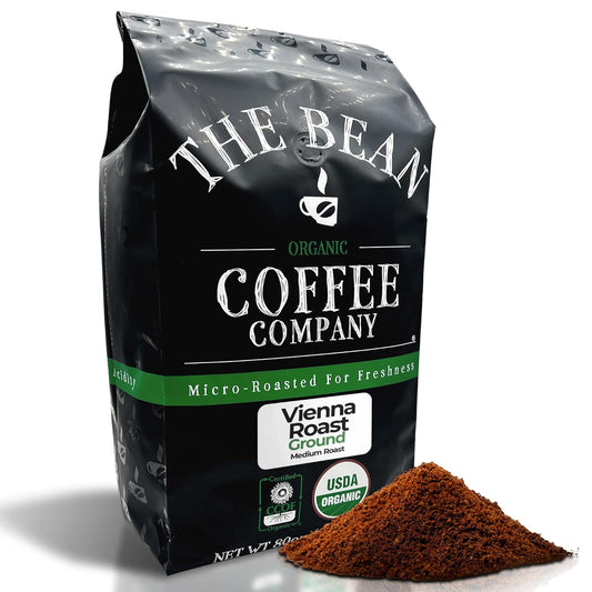 The Bean Organic Coffee Company Vienna Roast, Medium, Ground Coffee, 5-Pound Bag,Café molido tostado organico