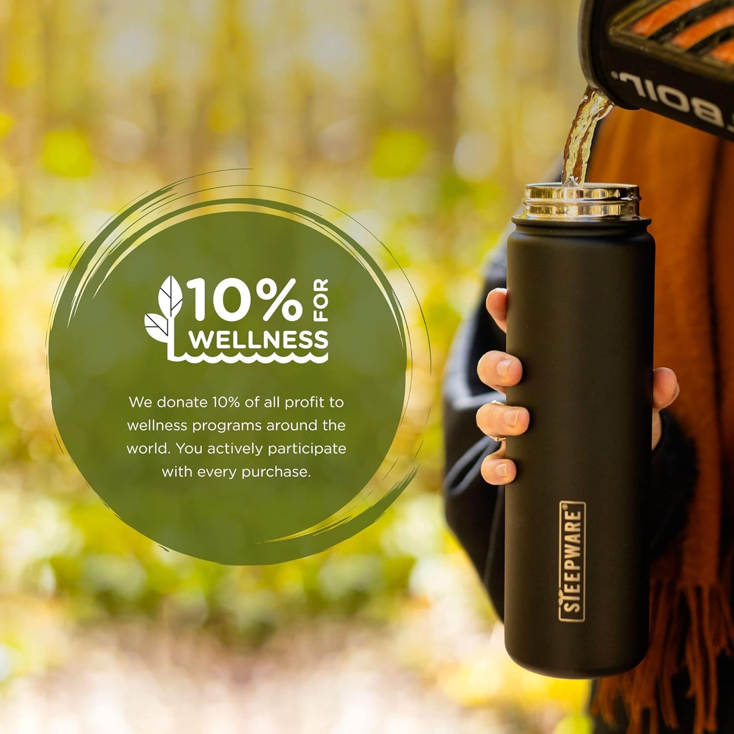 The Tea Spot Steepware Tea Tumbler, Tea Thermos, 22oz, Violet- Travel Bottle with Tea Infuser for Loose Leaf Tea or Iced Coffee - Sleek Double-Walled Insulated Bottle