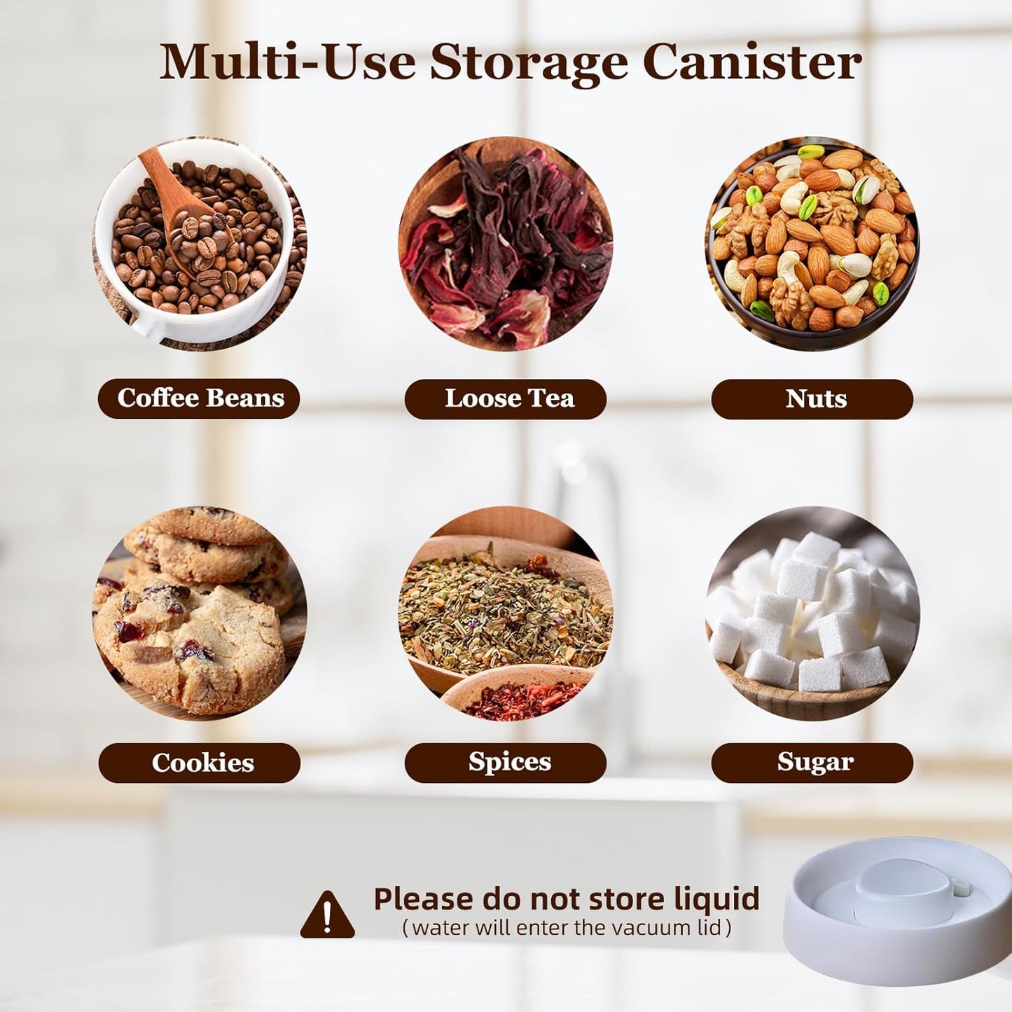 Vacuum Glass Jar with Airtight Lid,13.5floz/400ml Borosilicate Glass Coffee Canister Container,Perfect for Coffee Beans & Grounds,Loose Leaf Tea,Candy,Sugar,Nuts,Spices