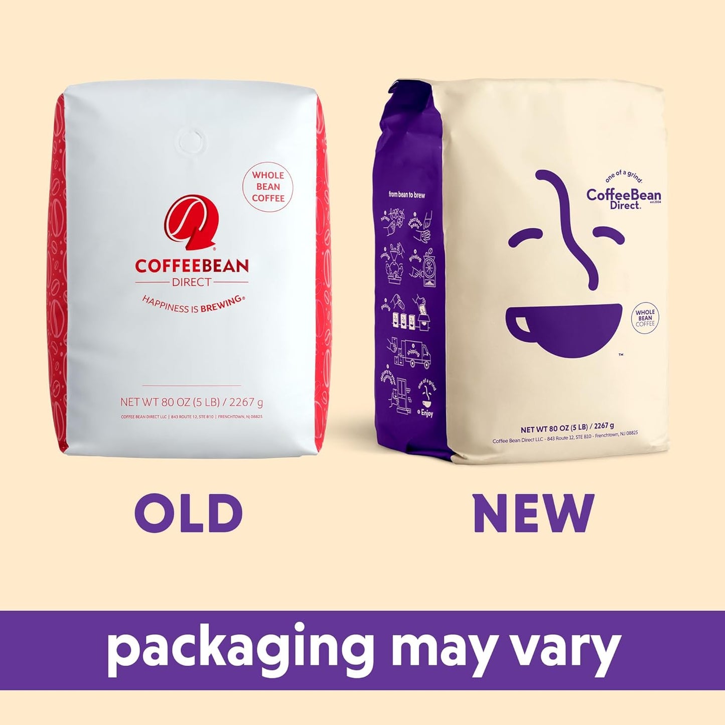 Coffee Bean Direct Guatemalan, Whole Bean Coffee, Light Roast, 5 Pound Bag (Pack of 1)