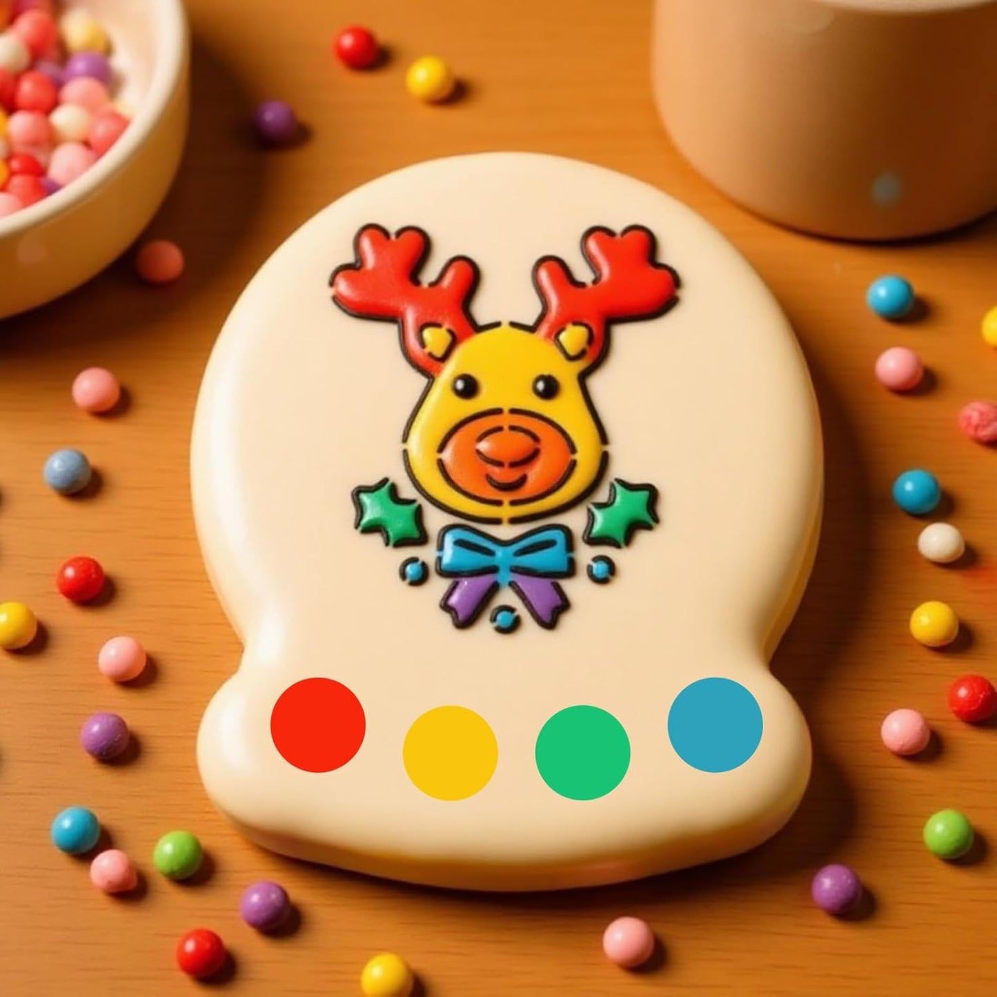 Cookie Cutter and Stencil Set Bundle Kit PYO Cookies Paint Your Own Diy Bakery Fondant Sugar Happy Birthday Wedding Baby Candle Kids Painting Coloring Pages Comb (Winter)