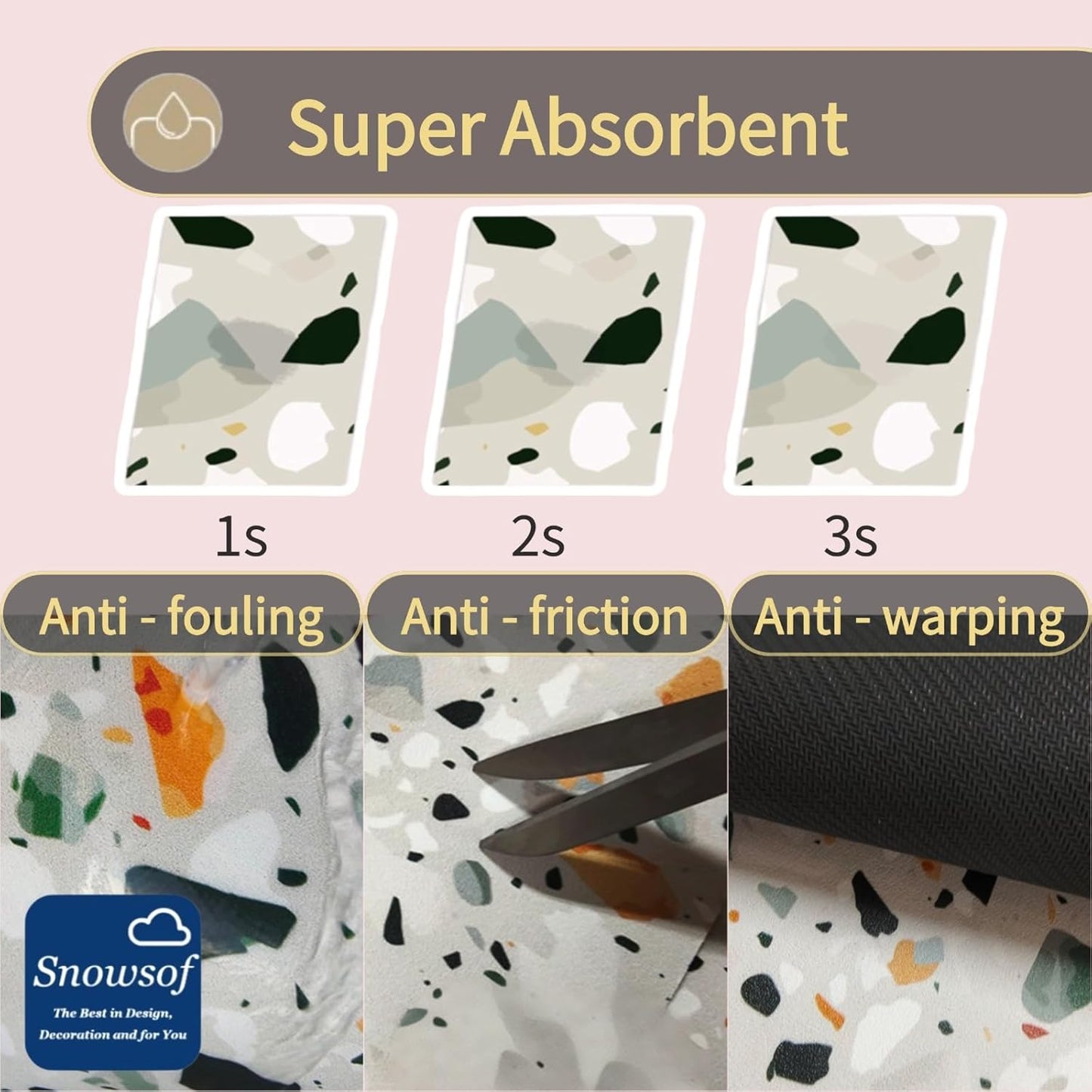 Dish Drying Mat - Absorbent Countertop Mat for Coffee Maker, Expresso Machine, Kitchen Use (05,20''×32'')