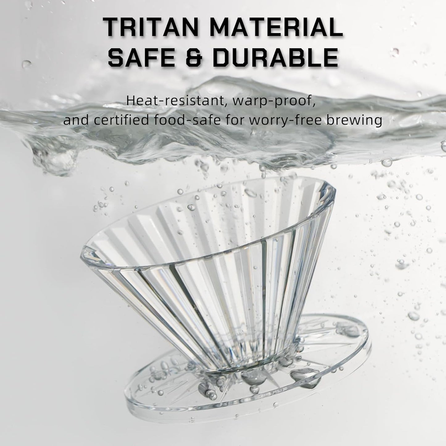 MAVO Pour Over Coffee Dripper, Detachable Hand Drip Brewer, Pour Over Coffee Maker, Compatible with V01 Paper Filters & Wave Filter 155