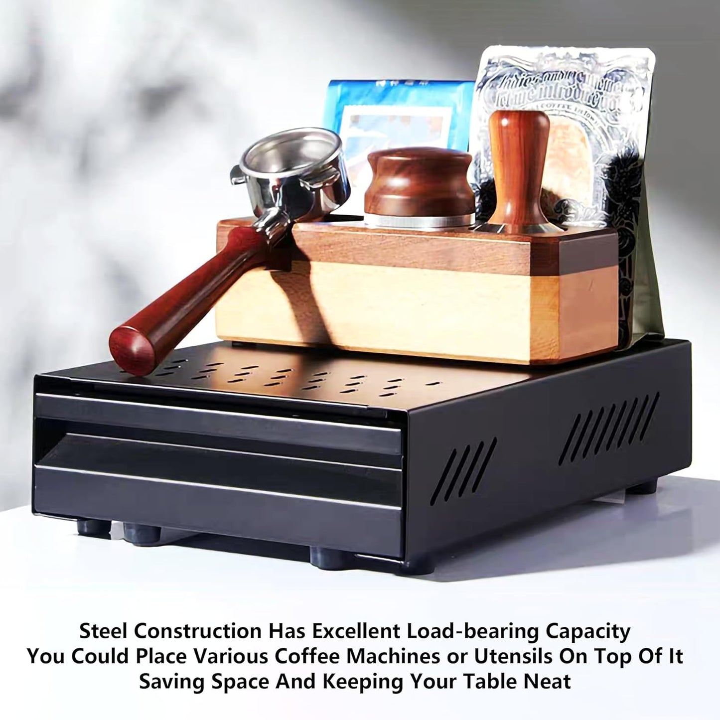 Coffee Knock Box Large Size Espresso Knocker Coffee Grounds Knock Drawer