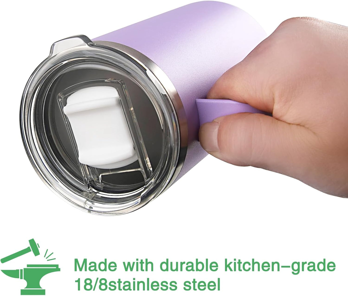 24 oz women's thermal coffee mug, double-wall insulation, easy to hold and clean, suitable for camping travel water cup