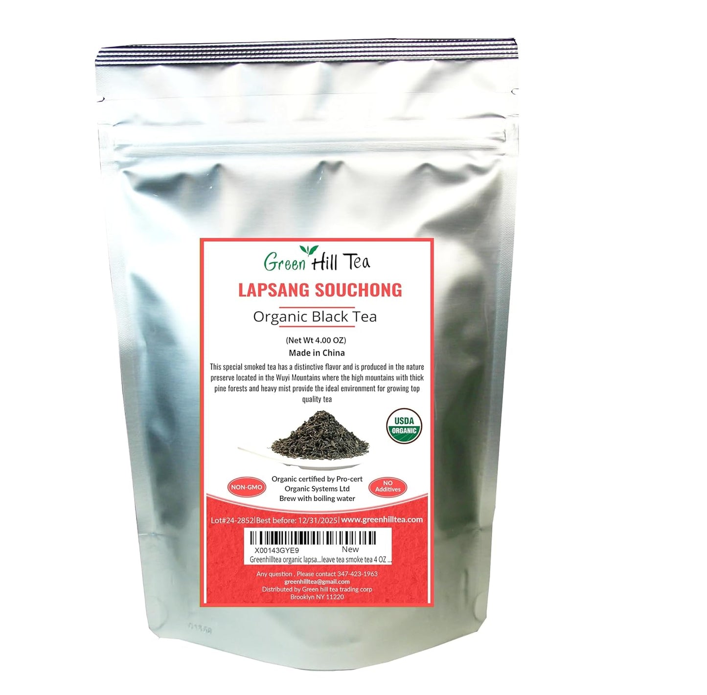 Greenhilltea organic lapsang souchong black tea loose leave tea smoke tea 4 OZ …