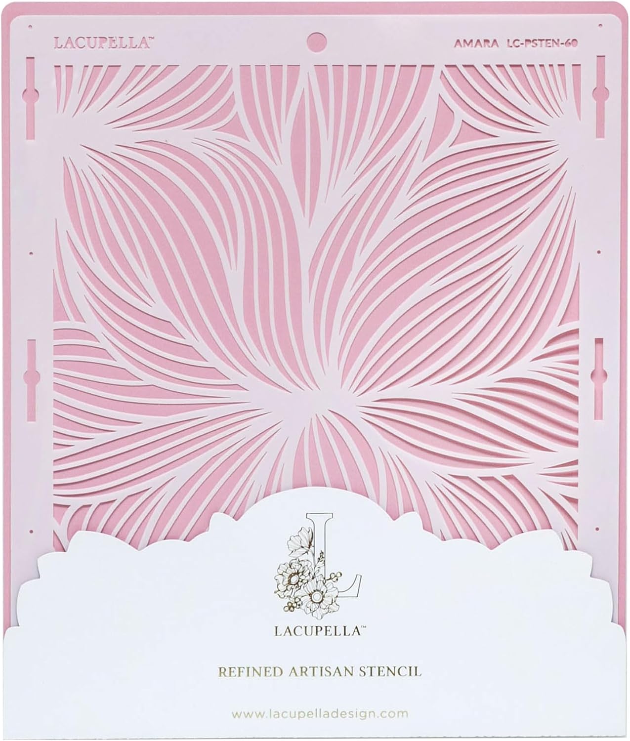 Large Cake Decorating Stencil (Amara) Leaf Veins Pattern