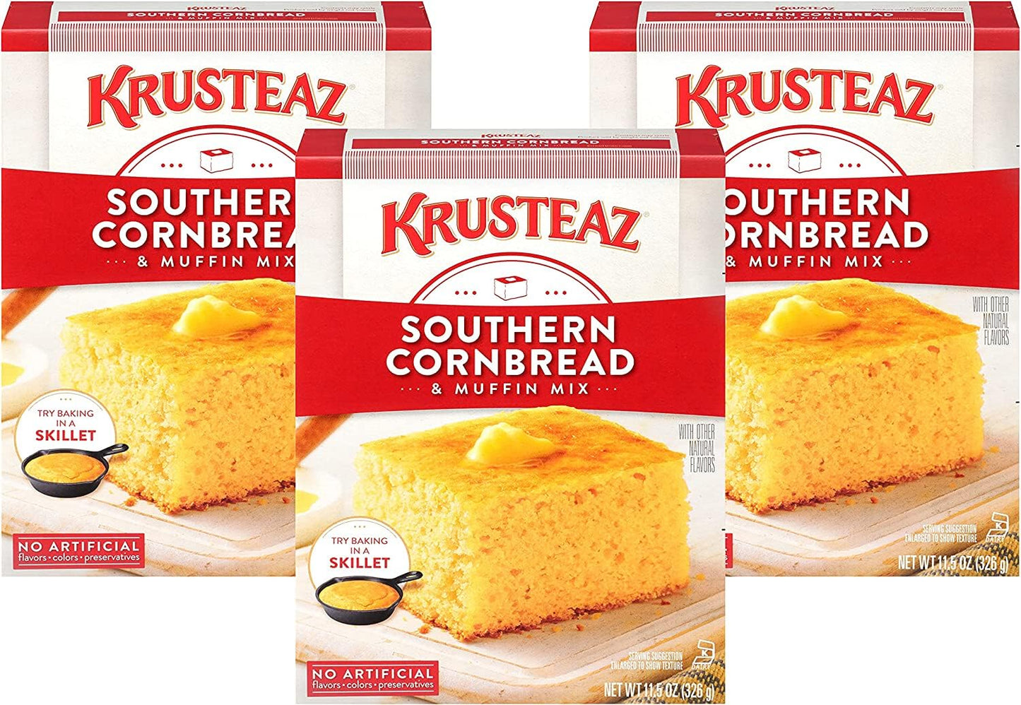Krusteaz Southern Cornbread & Muffin Mix 11.5 Ounce (Pack of 3)