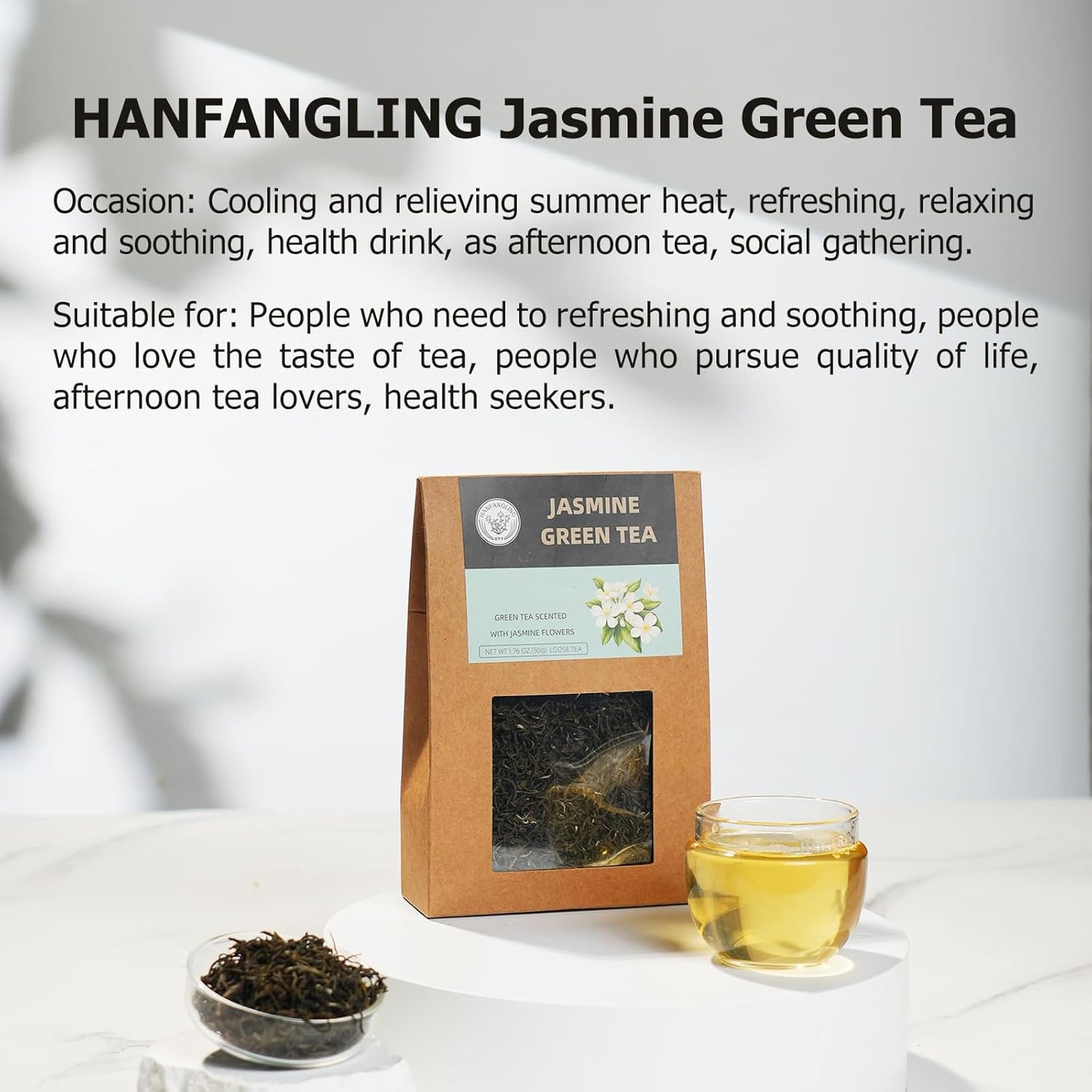 HANFANGLING Tea Gift Box, White Peach Oolong Tea, Jasmine Green Tea, Strawberry Black Tea, Three Fruit Tea Combinations, Beautifully Gift Boxed, Perfect as a Gift for Tea Love