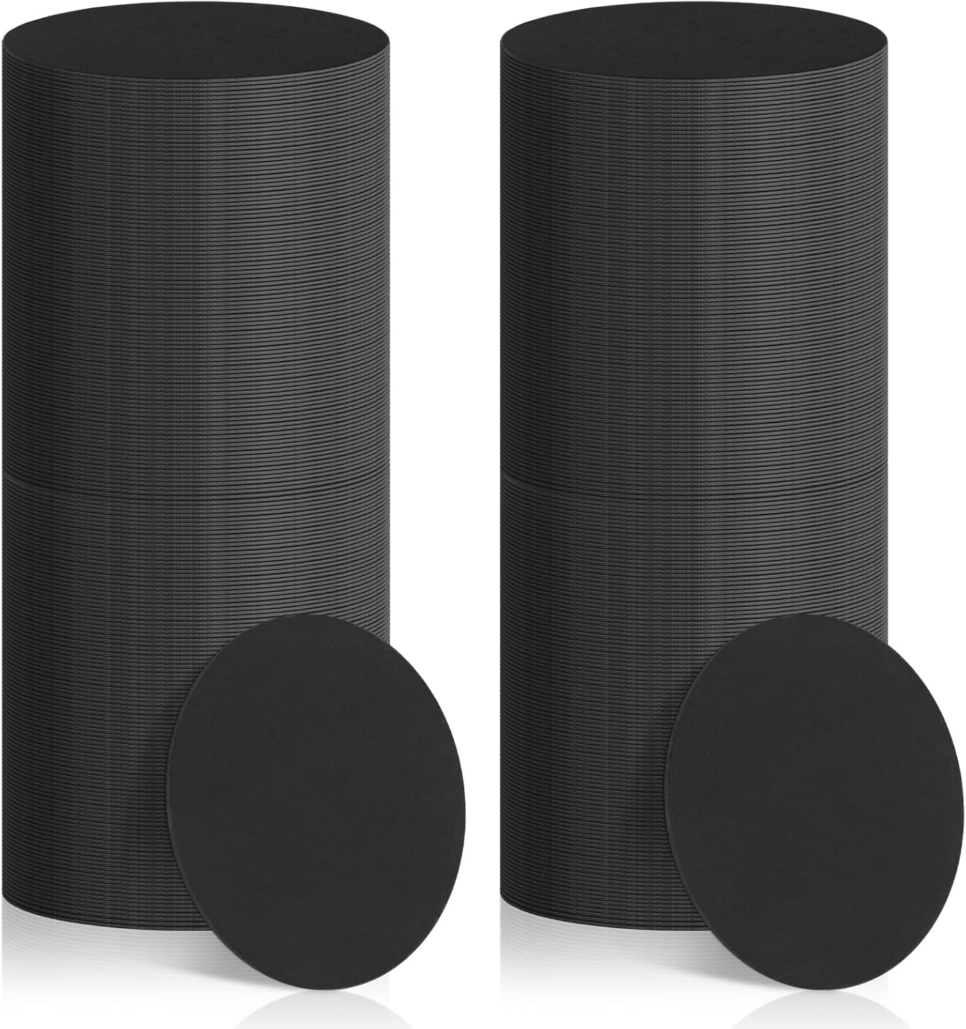 TaoBary 400 Pcs Disposable Paper Coasters Bulk 1MM, 4 Inch Round Cardboard Coasters Blank for Bar Drinks DIY Crafts Arts Wedding (Black)