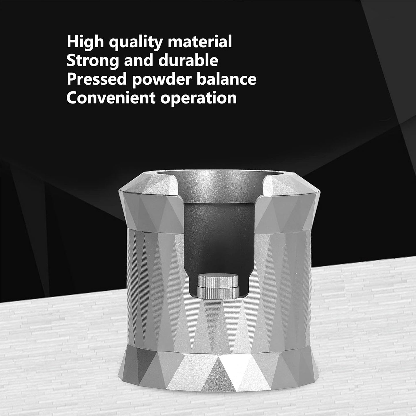 Coffee Portafilter Holder, Aluminum Alloy Coffee Tamper Stand Portafilter Stand Base for Coffee Machine (Frosted Gray)