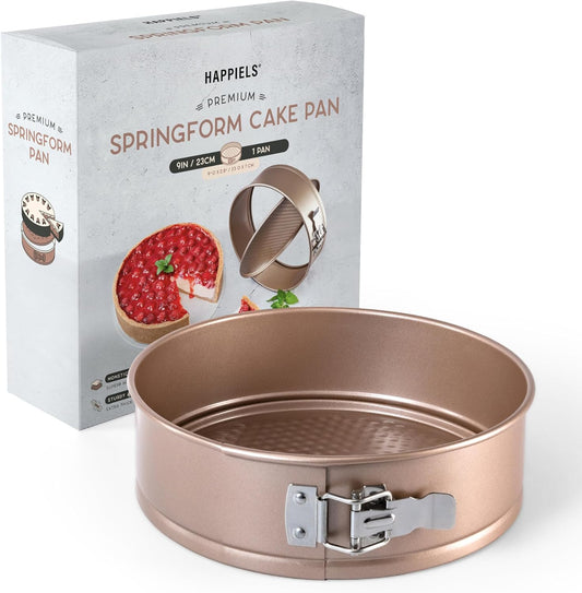 Non Toxic Nonstick 9 inch Springform Pan | 9'' Cheesecake Mold | Leakproof Spring-form Round Cake Pans | Nontoxic Non Stick Spring Form Pan for Baking | Spring-Form Pans Leak Proof