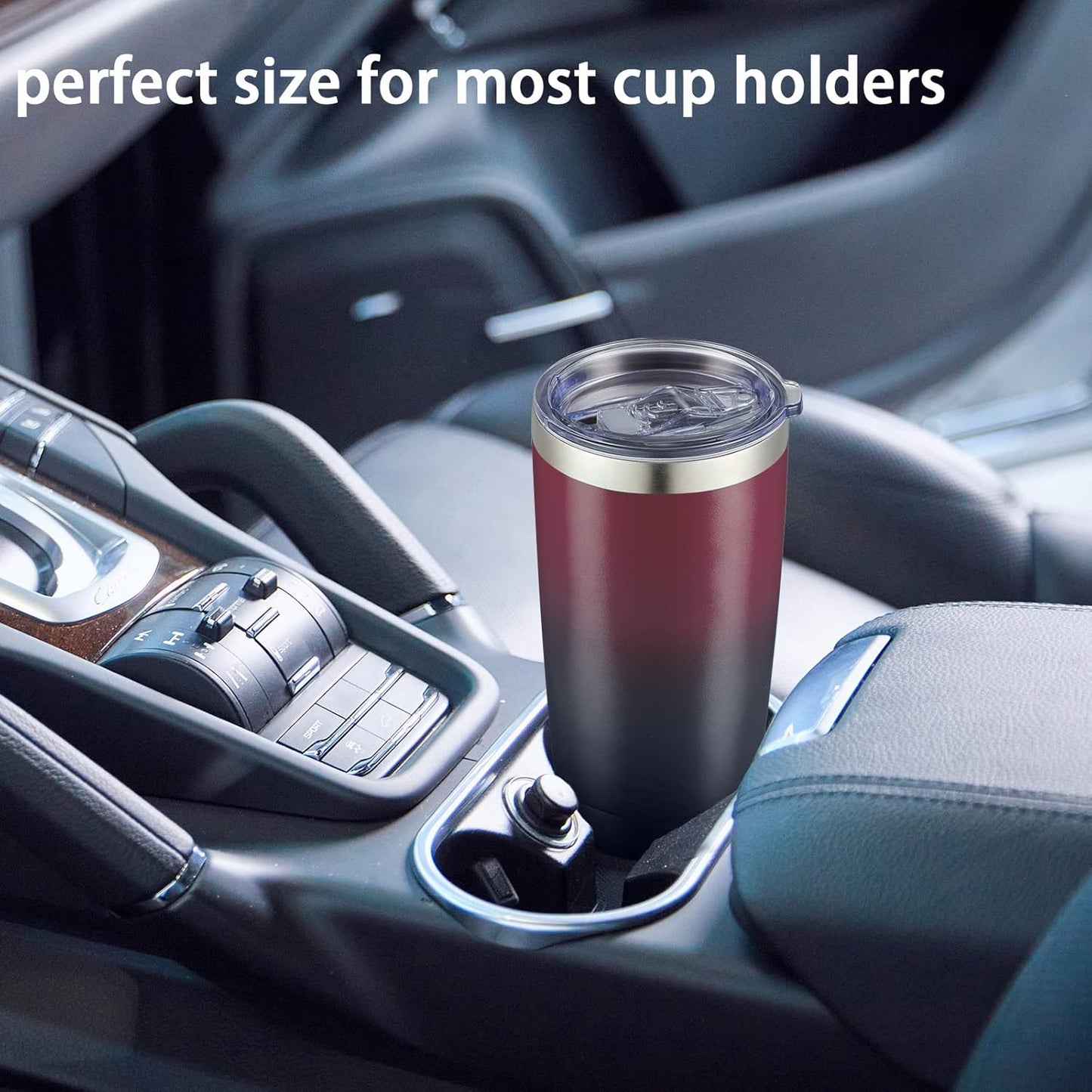 COMOOO 20oz Stainless Steel Tumbler Bulk with Lid and Straw Insulated Coffee Tumbler Cup Double Wall Vacuum Travel Mug for Cold Drinks and Hot Beverage (Mystery Moon,8 Pack)