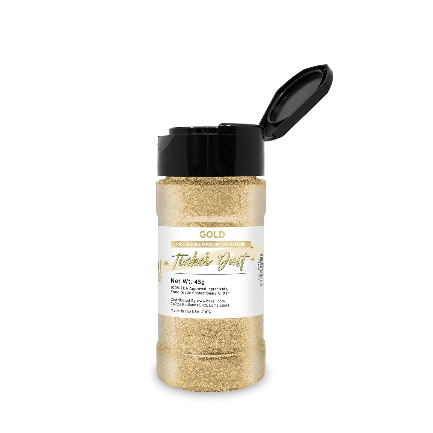 Gold Tinker Dust - (45g 1x Shaker Jar) | Add a Regal Touch to Your Delicacies with Edible Glitter!