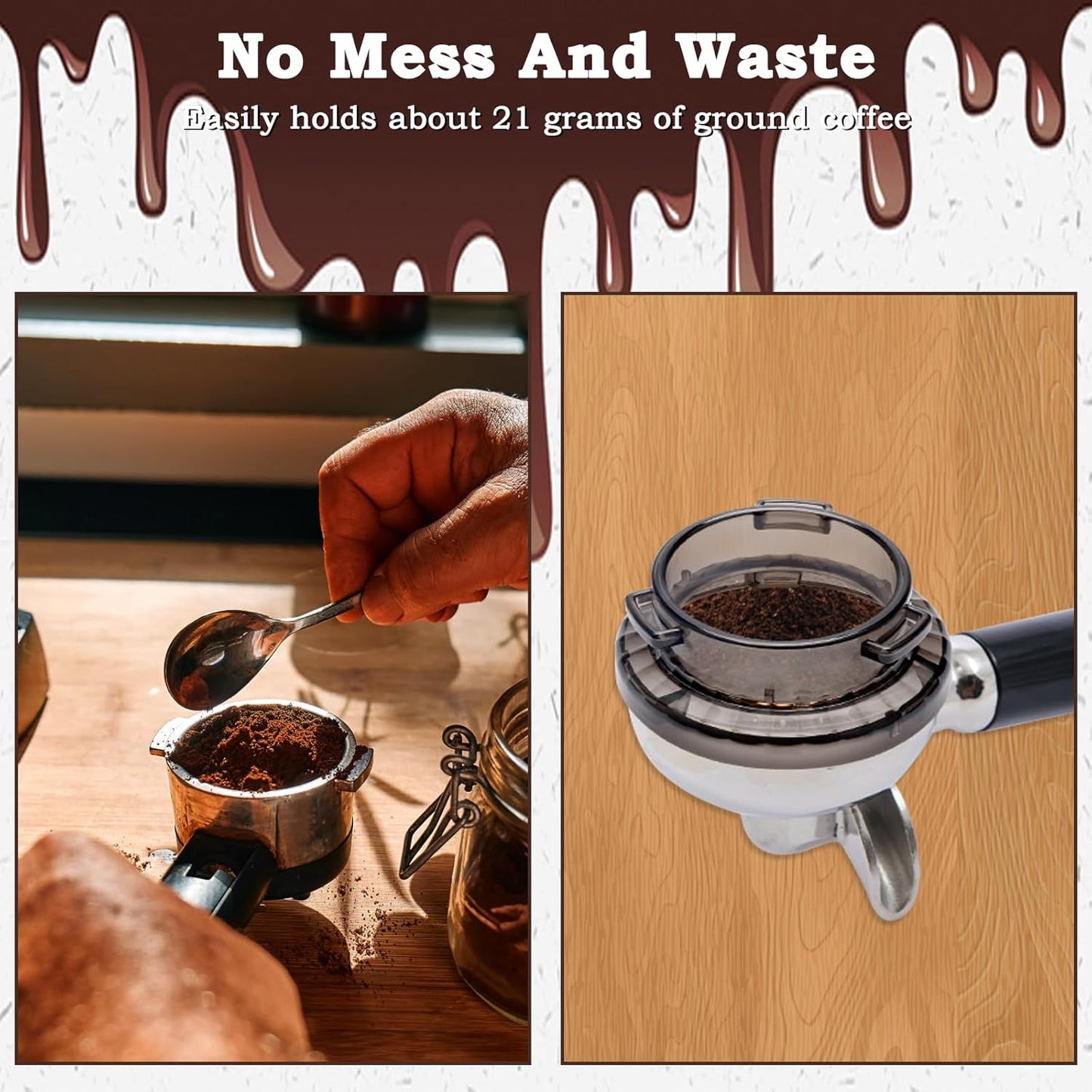 54mm Dosing Funnel, Catcan Lightweight Espresso Portafilter Funnel for Breville Series Barista