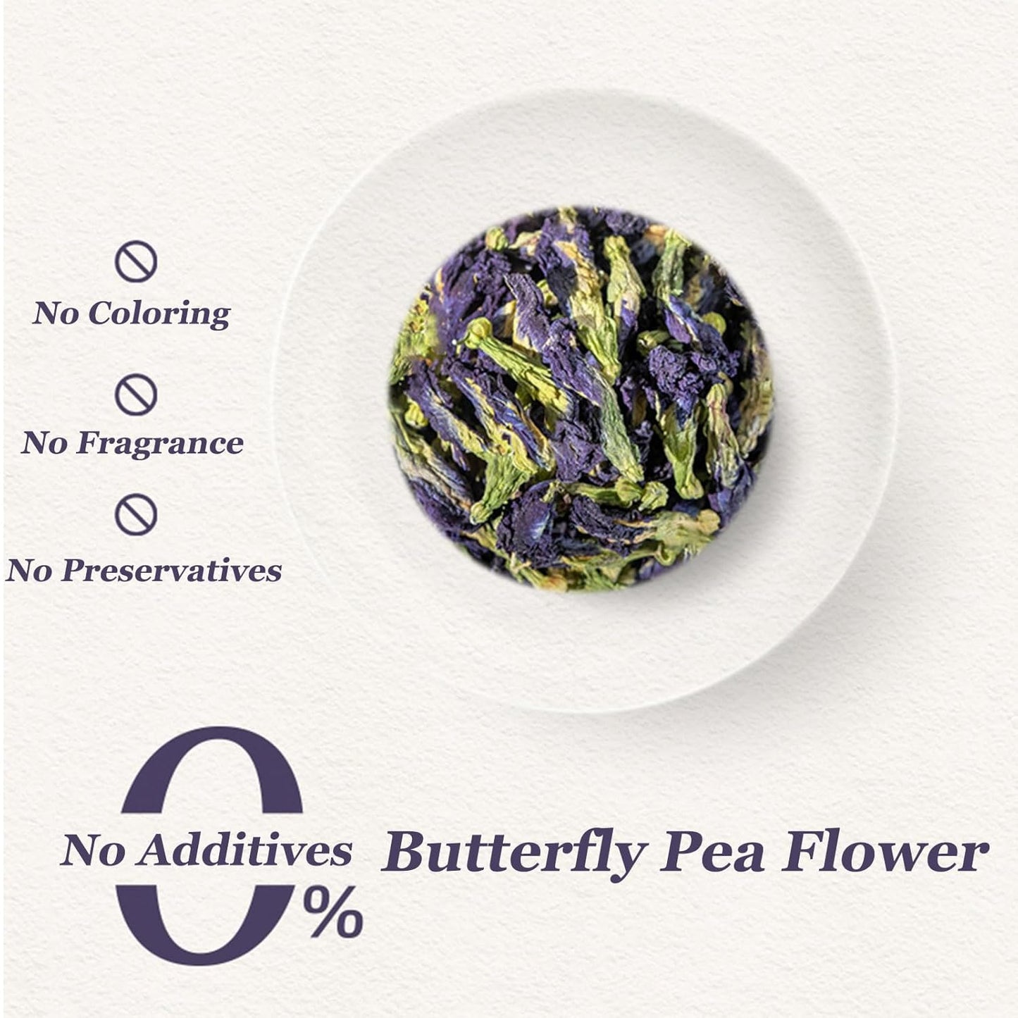 SXETBEAN Butterfly Pea Flower Tea | 3.5oz/100g Pure Dried Butterfly Pea Flowers for Teas, Coolers, Cocktails | No Sugar