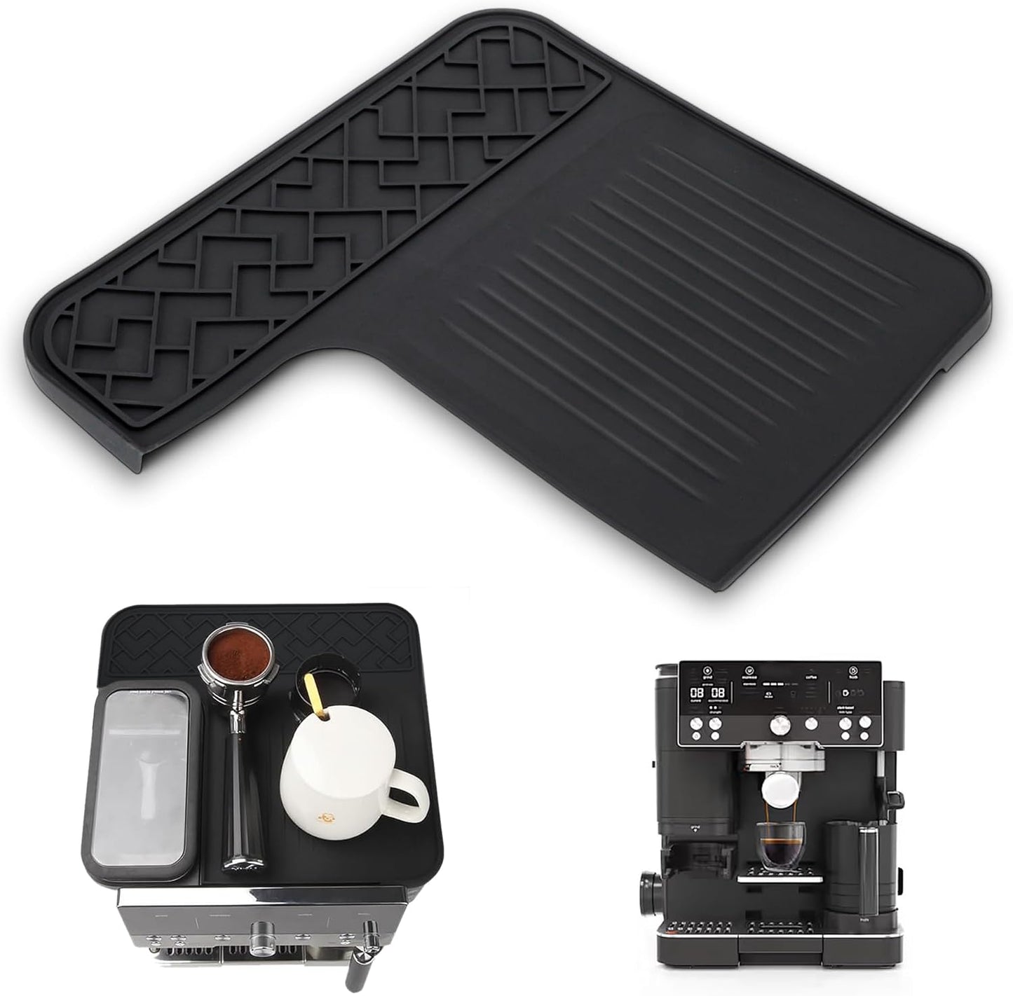 VOCOSTE Top Silicone Mat for Ninja Espresso ES601, Protects Top Surface from Scratches, Grinding Port Unblocked, Anti-Slip, Waterproof, Heat-Resistant, Fit for Ninja Luxe Cafe Accessories