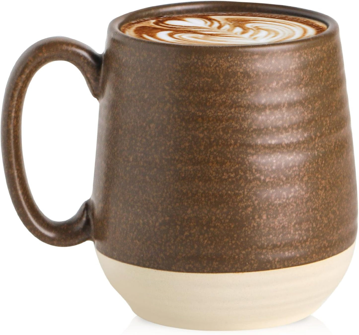 Hasense 20oz Coffee Mug, Ceramic Coffee Cup With Handle for Dad, Large Latte Cup for Tea, Coffee, Cocoa, Dishwasher and Microwave Safe, 1 PCS(Brown)