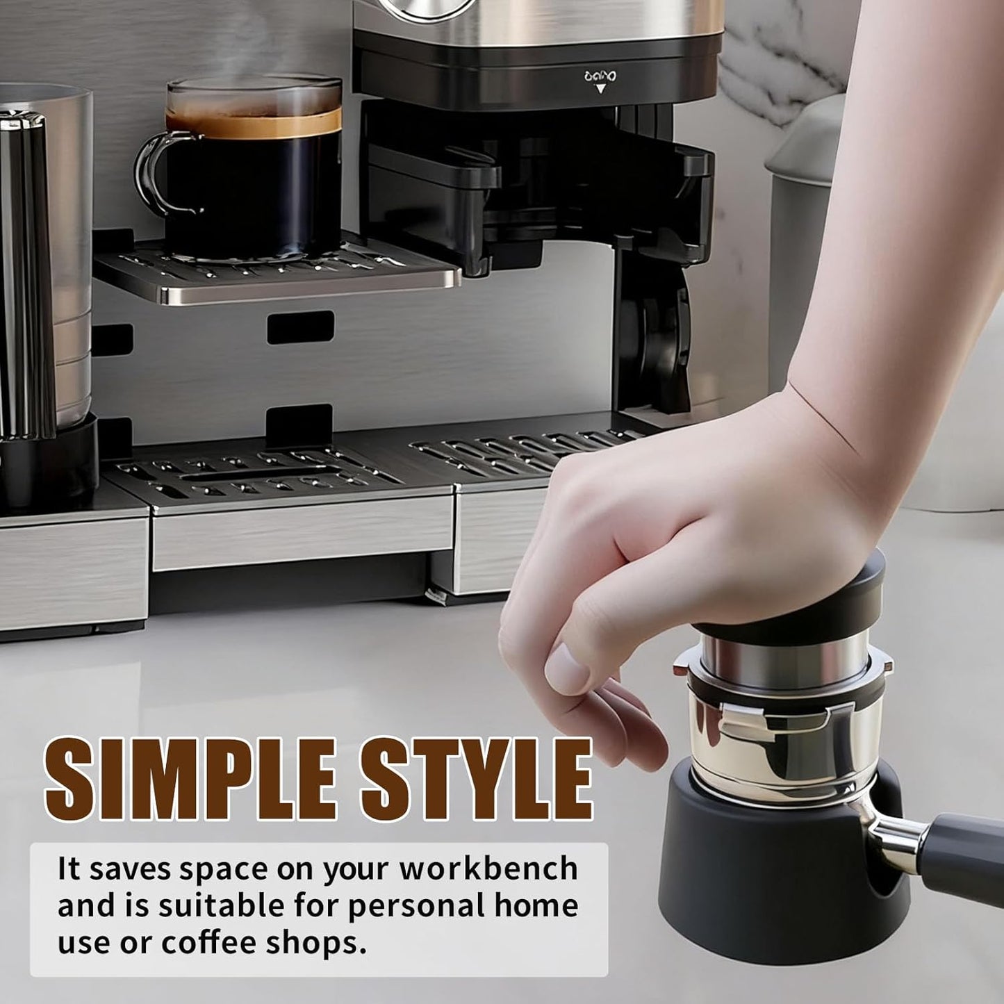Coffee Tamper Base for Ninja Espresso ES601, Improves Tamping Stability and Extraction, Anti-Slip PETG Base Accessories for Ninja Luxe Cafe Machine