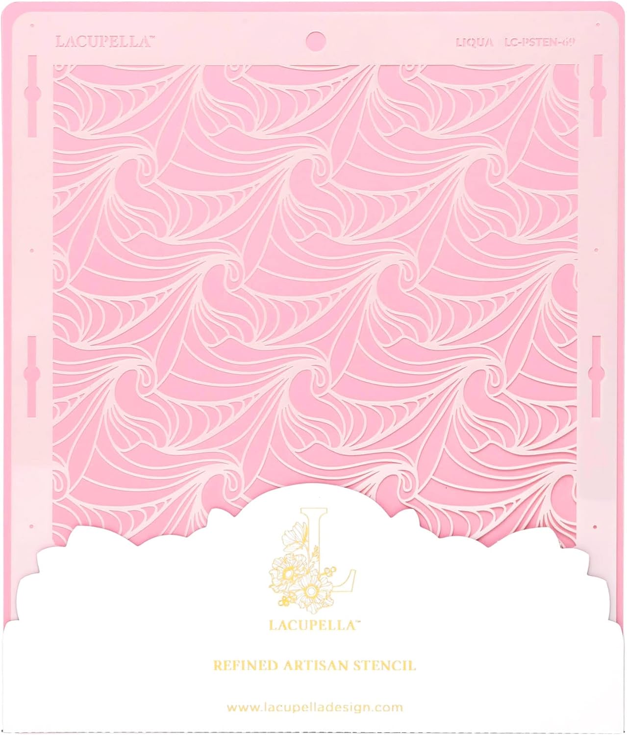 Cake Decorating Stencil for Tall Buttercream Cake, Royal Icing, Ganache, Paint, Airbrush (LIQUA)