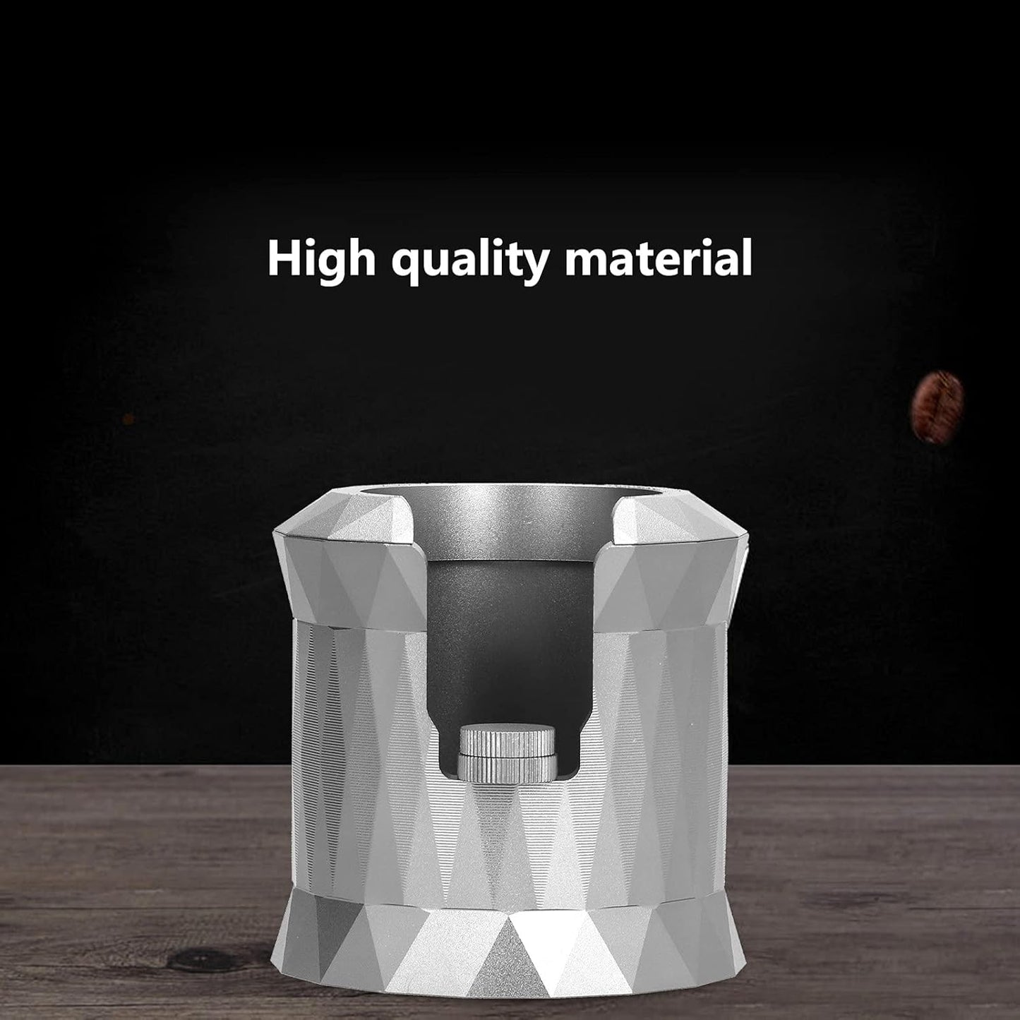 Coffee Portafilter Holder, Aluminum Alloy Coffee Tamper Stand Portafilter Stand Base for Coffee Machine (Frosted Gray)